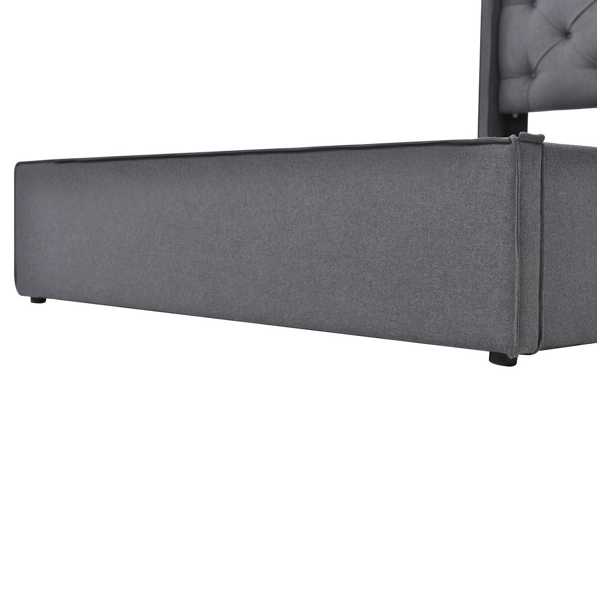 ČALÚNENÁ posteľ 90/200 cm s hydraulickým úložným priestorom a lamelovým roštom, Sivá - sivá, textil (90/90cm) - Redom