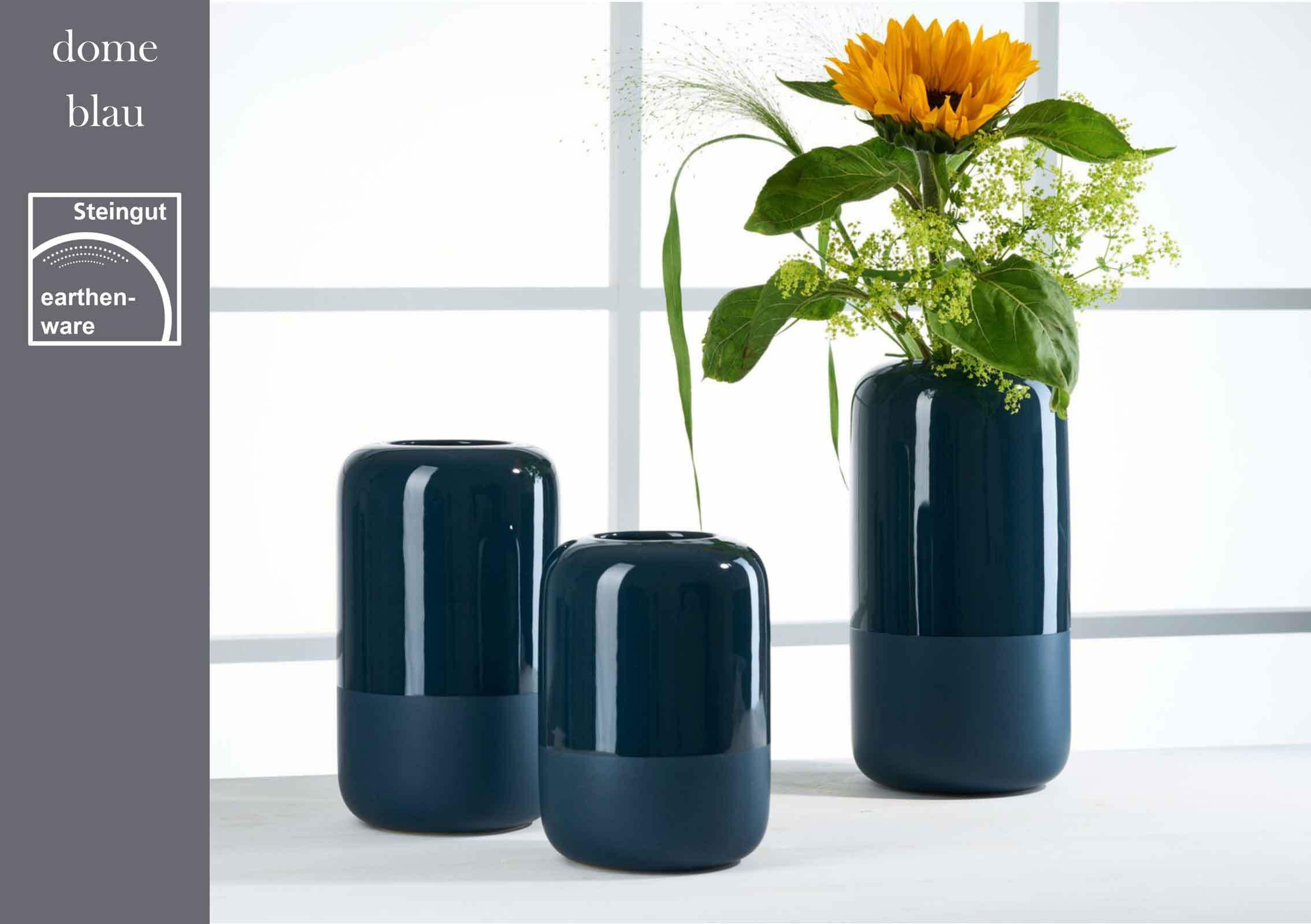 VASE Dome Blau 29,5 cm - Blau, Keramik (29.5cm) - Ritzenhoff Breker