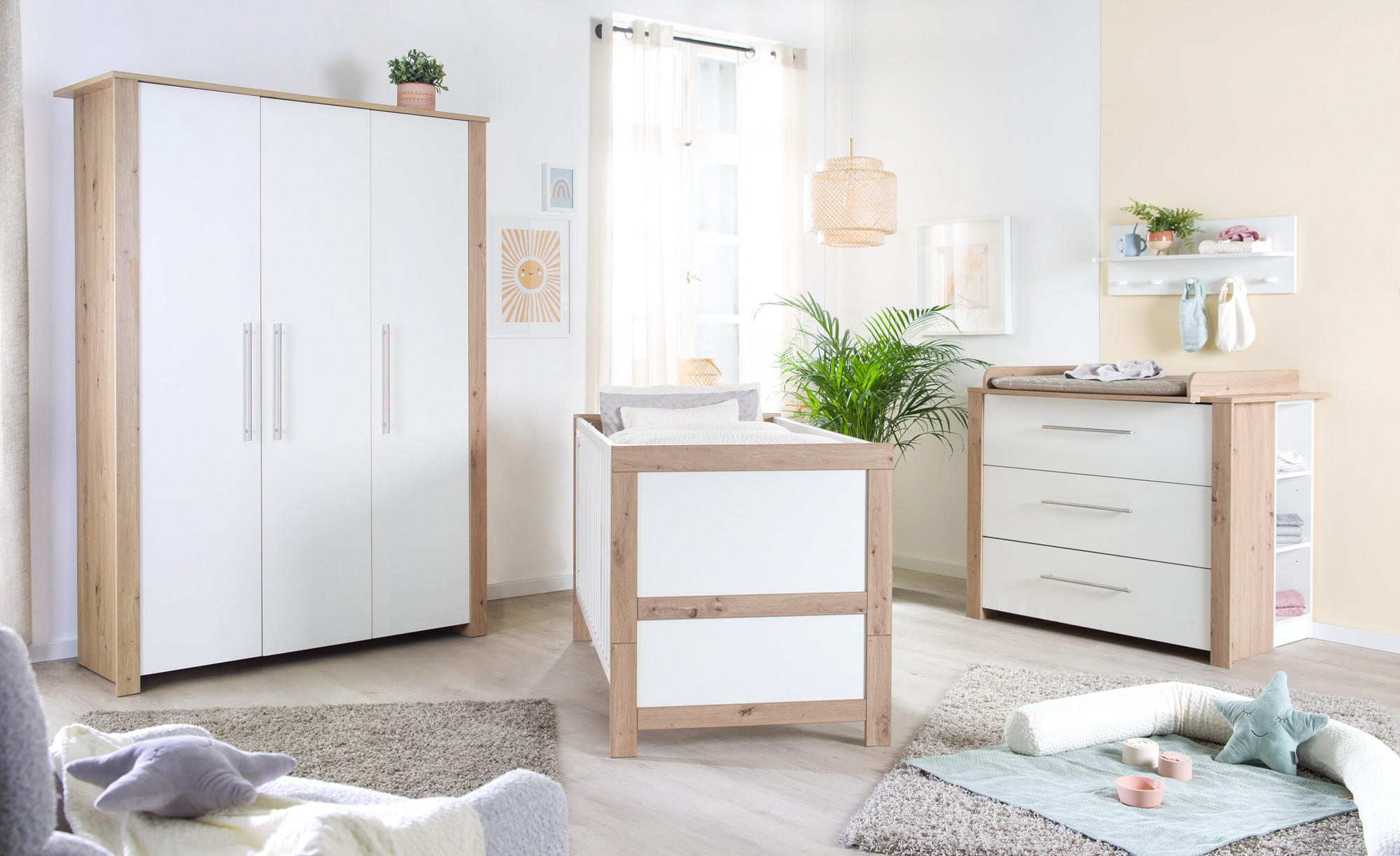 Thumbnail - Roba Babyzimmerset, Weiß, Holzwerkstoff, 3 Schubladen, Rechteckig, 136x190x52.5 cm, Kinder- & Jugendzimmer, Jugendmöbel,...