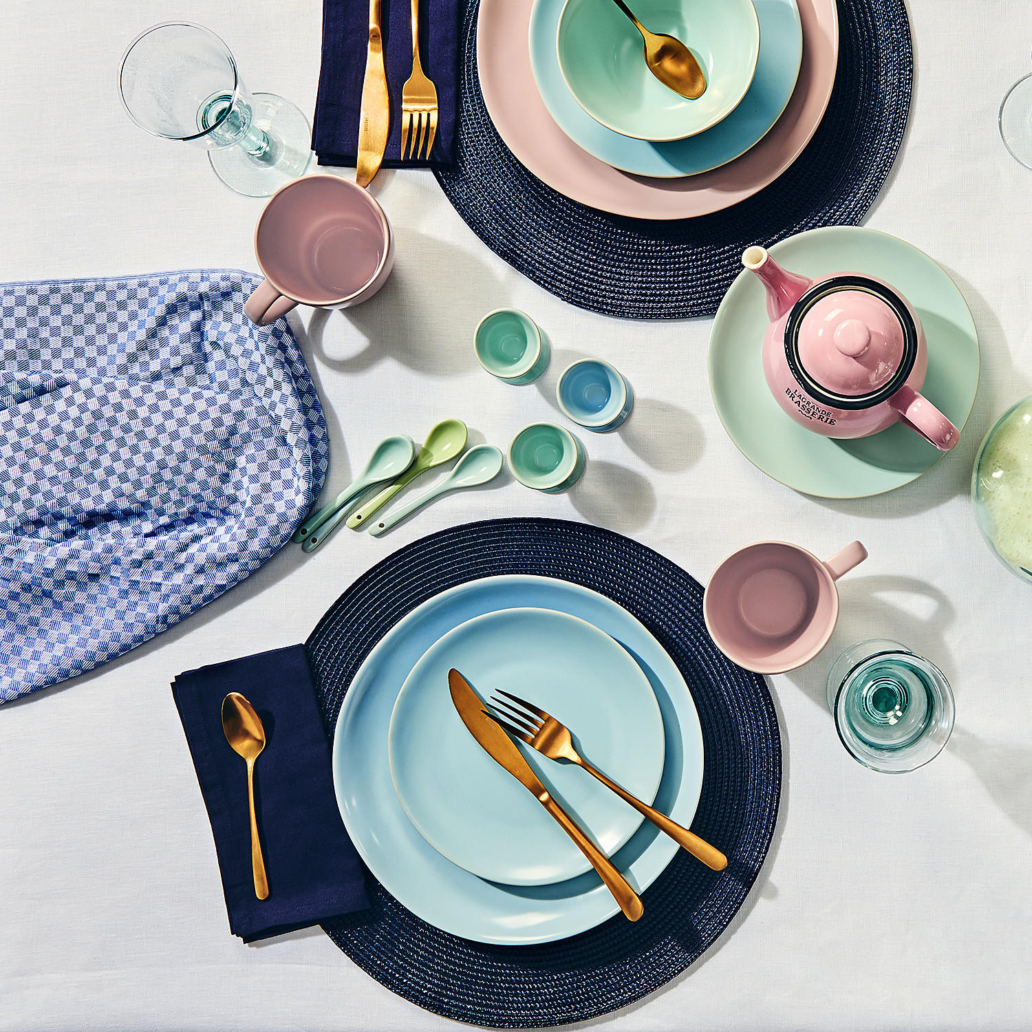 TISCHSET (6er Set) Ambiente - Dunkelblau, Kunststoff (38/38cm) - BUTLERS