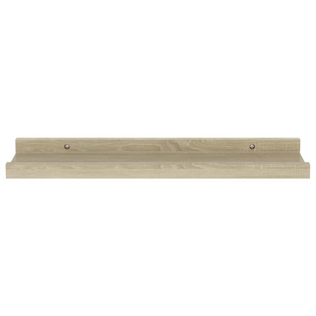 WANDREGALSET 2-teilig 40/9/3 cm aus MDF Sonoma-Eiche Max. Belastbarkeit 5 KG - Sonoma Eiche, Holzwerkstoff (40/3/9cm) - vidaXL