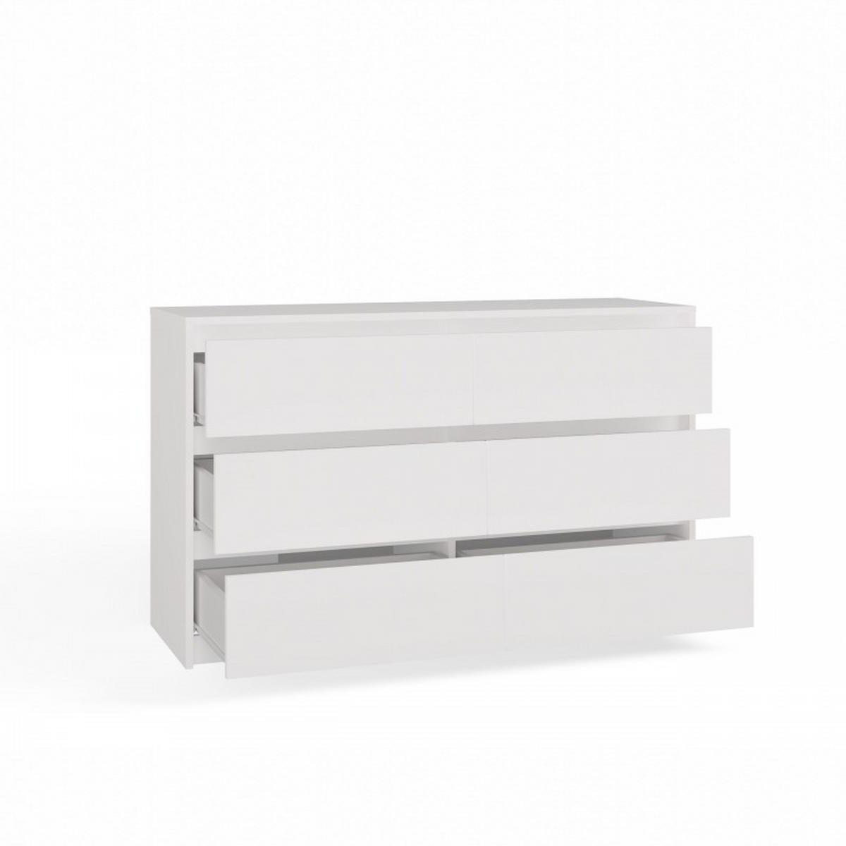 KOMMODE Weiß 120/73,5/40 - Weiß, Holzwerkstoff (120/74/40cm) - RAUMHIRSCH FURNITURE