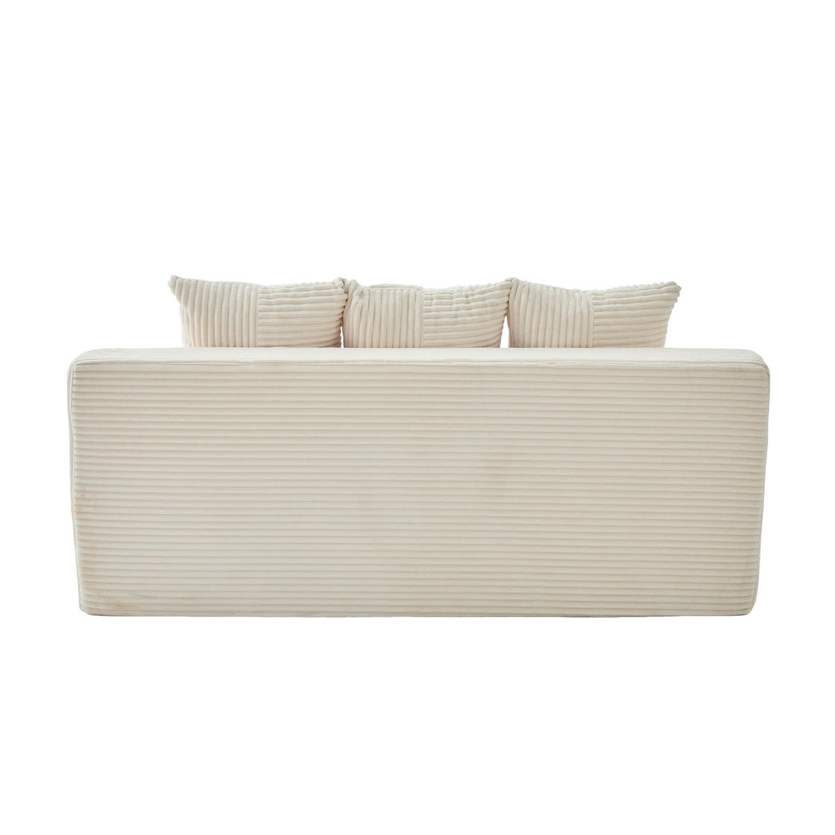 2-SITZER Bodensofa ausklappbar, Getränkehalter/Seitentaschen, Cord, Beige - Beige, Textil (172/64/87cm) - LVHOM