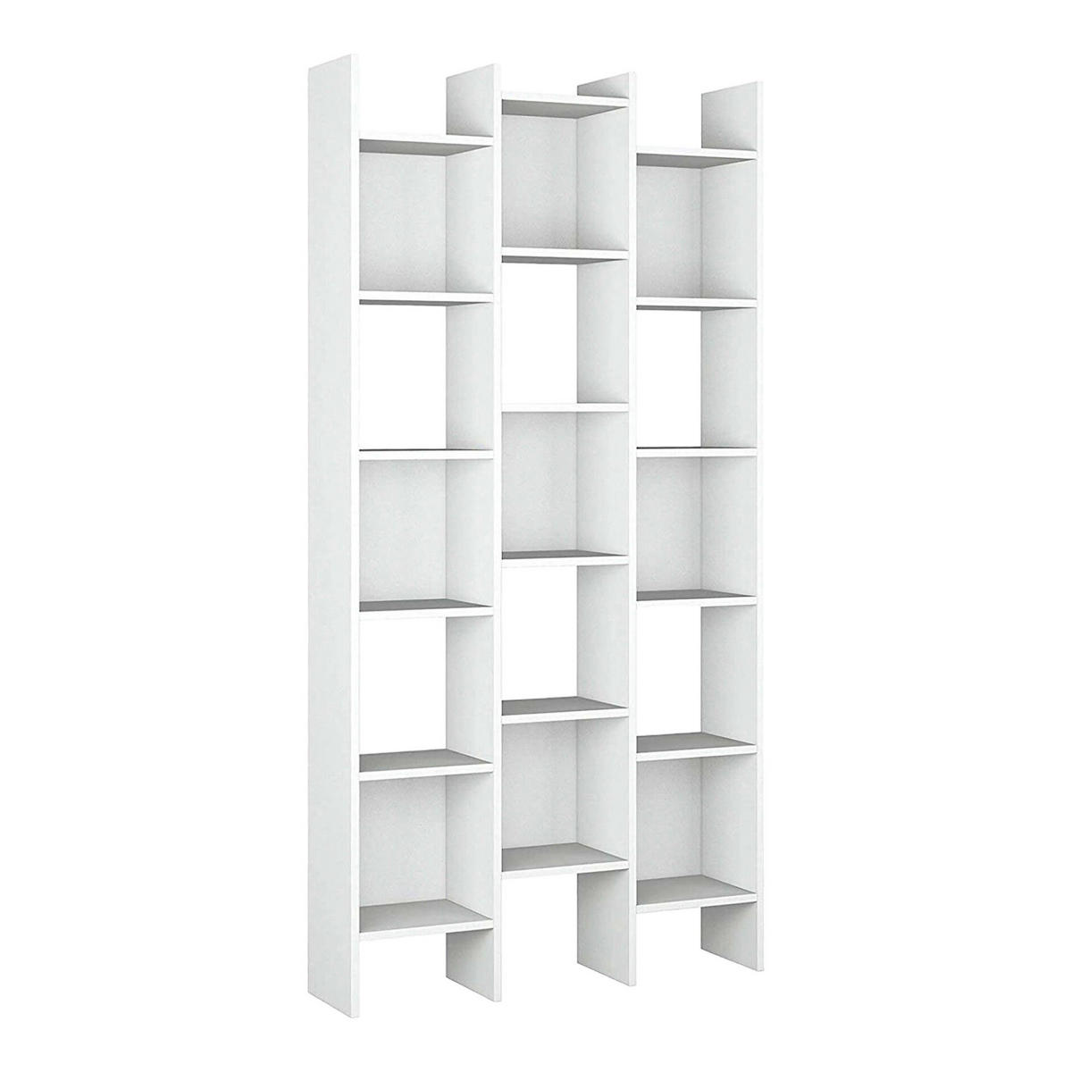 BÜCHERREGAL Weiß 29/96/192 cm - Weiß, Holzwerkstoff (96/192/29cm) - DMORA