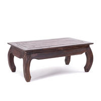 OPIUMTISCH EAST 100 Mahagoni Recyclingholz massiv 03 dunkelbraun - Dunkelbraun, Holz (60/100/41cm) - DESIGN DELIGHTS