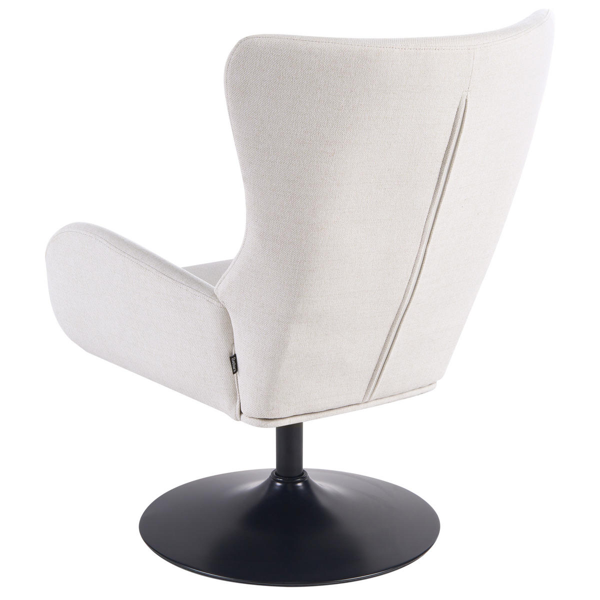 DREHSESSEL Cremeweiß Vigge - Weiß, Textil (70/96/78cm) - Beliani