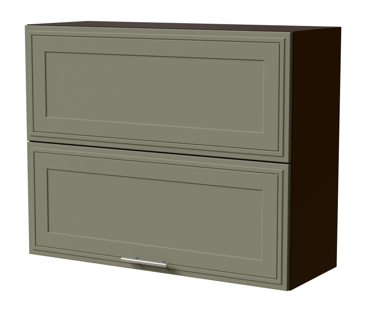 KLAPPHÄNGESCHRANK Salo W8B/90-AV Lava / Reed Green Matt 90 / 32,5 / 72cm - Dunkelgrau/Grün, Holz/Holzwerkstoff (90/72/32.5cm) - Feldmann-Wohnen