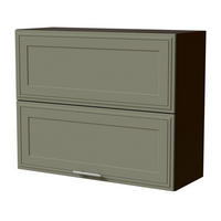 KLAPPHÄNGESCHRANK Salo W8B/90-AV Lava / Reed Green Matt 90 / 32,5 / 72cm - Dunkelgrau/Grün, Holz/Holzwerkstoff (90/72/32.5cm) - Feldmann-Wohnen