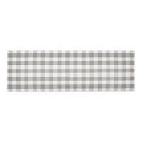 KOPFTEIL Gepolstertes Vichy-Stoff Grau 165/52/3 cm LAREDO - Grau, Textil (165/52/3cm) - RNT By Really Nice Things