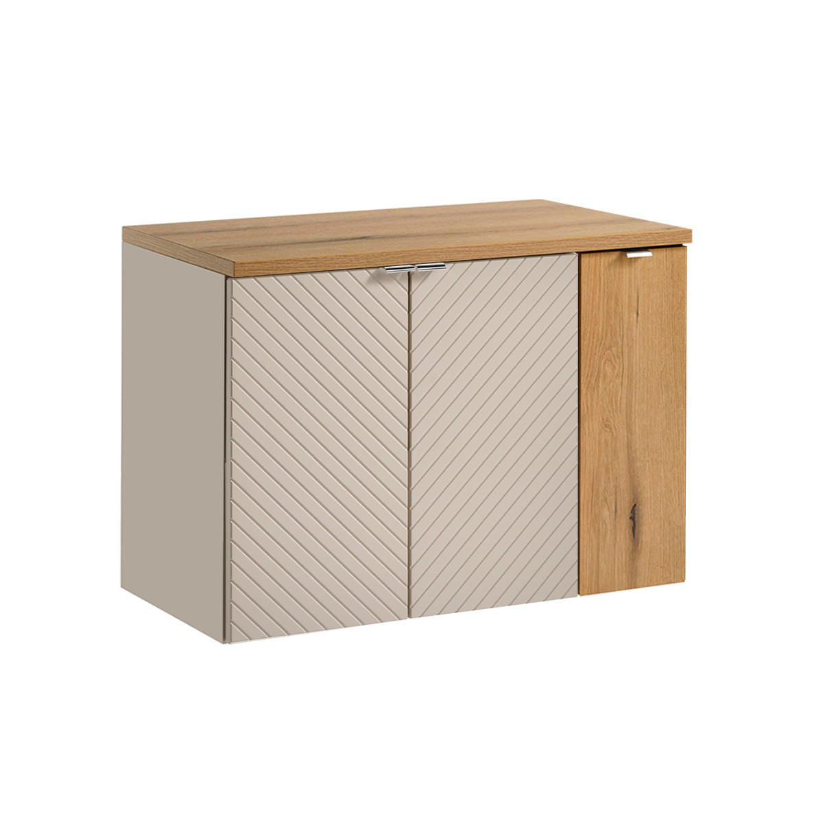 WASCHTISCHUNTERSCHRANK 80cm Manoa Kaschmir - Holz - Beige, Holzwerkstoff (80/59/40cm) - Petits-meubles