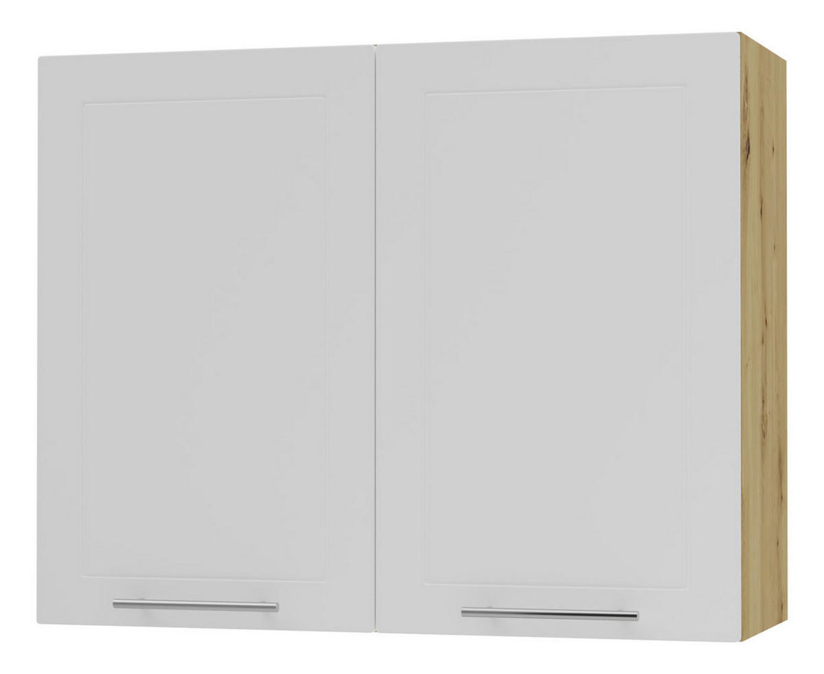 KÜCHENHÄNGESCHRANK Kvantum W3/90 Weiß Matt / Eiche Artisan Matt 90 / 32,5 / 72cm - Eiche Artisan/Weiß, Holz/Holzwerkstoff (90/72/32.5cm) - Feldmann-Wohnen
