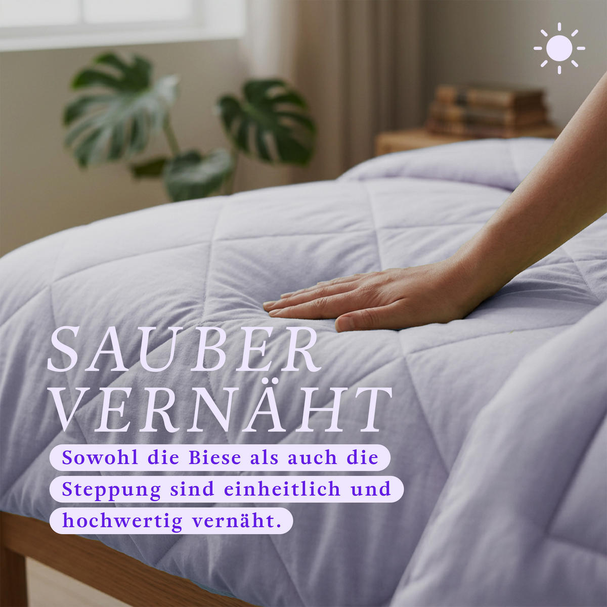 SOMMERBETT Steppbett leicht Flieder 135x200 cm - Flieder, Textil (135/200cm) - Bestlivings