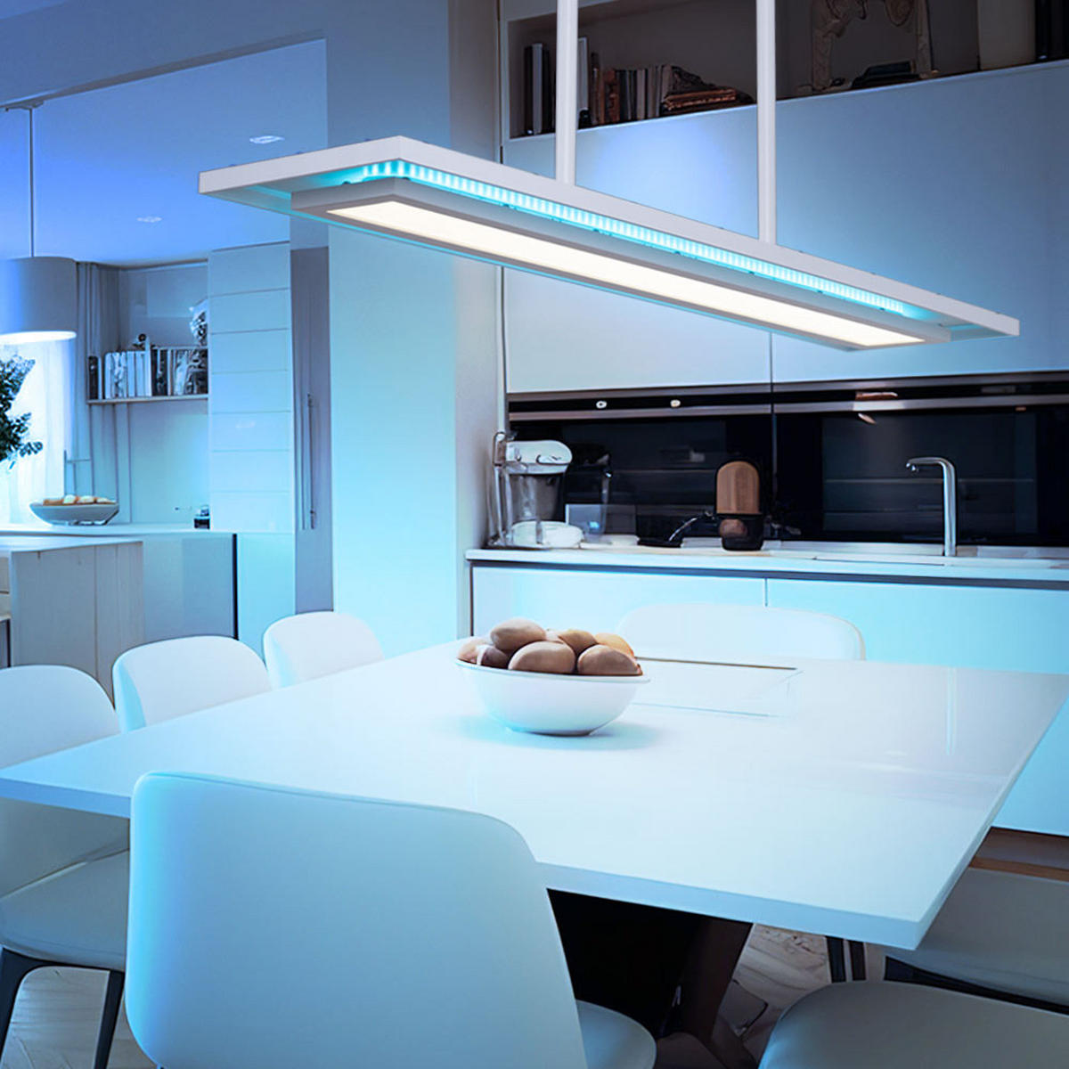 LED HÄNGELEUCHTE Murphy Weiß - Weiß, Metall (85/19/52cm) - Globo Lighting