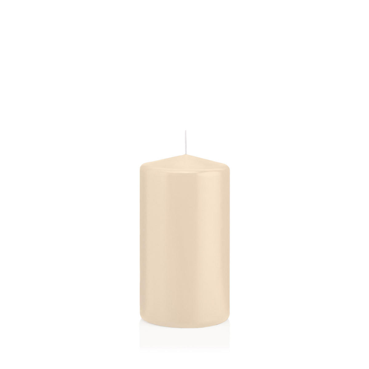 STUMPENKERZEN Creme Ø 68 x 130 mm, 12 Stück - Creme, Paraffin (7/13cm) - Wiedemann Kerzen