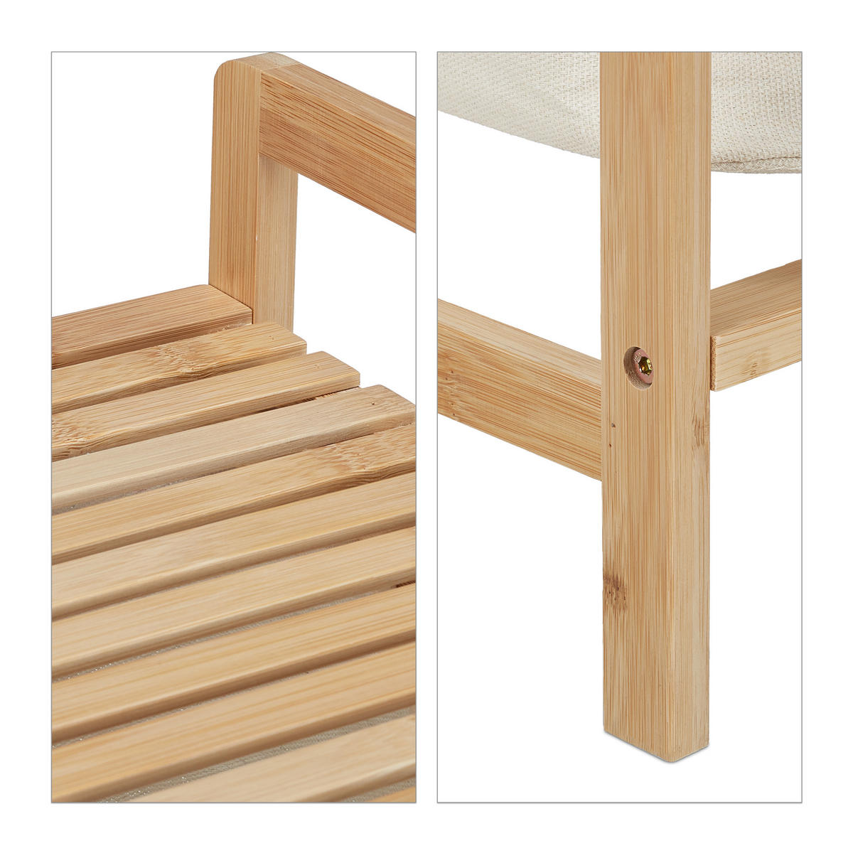 WÄSCHEKORB - Multicolor, Holz/Textil (44/85/33cm) - Relaxdays