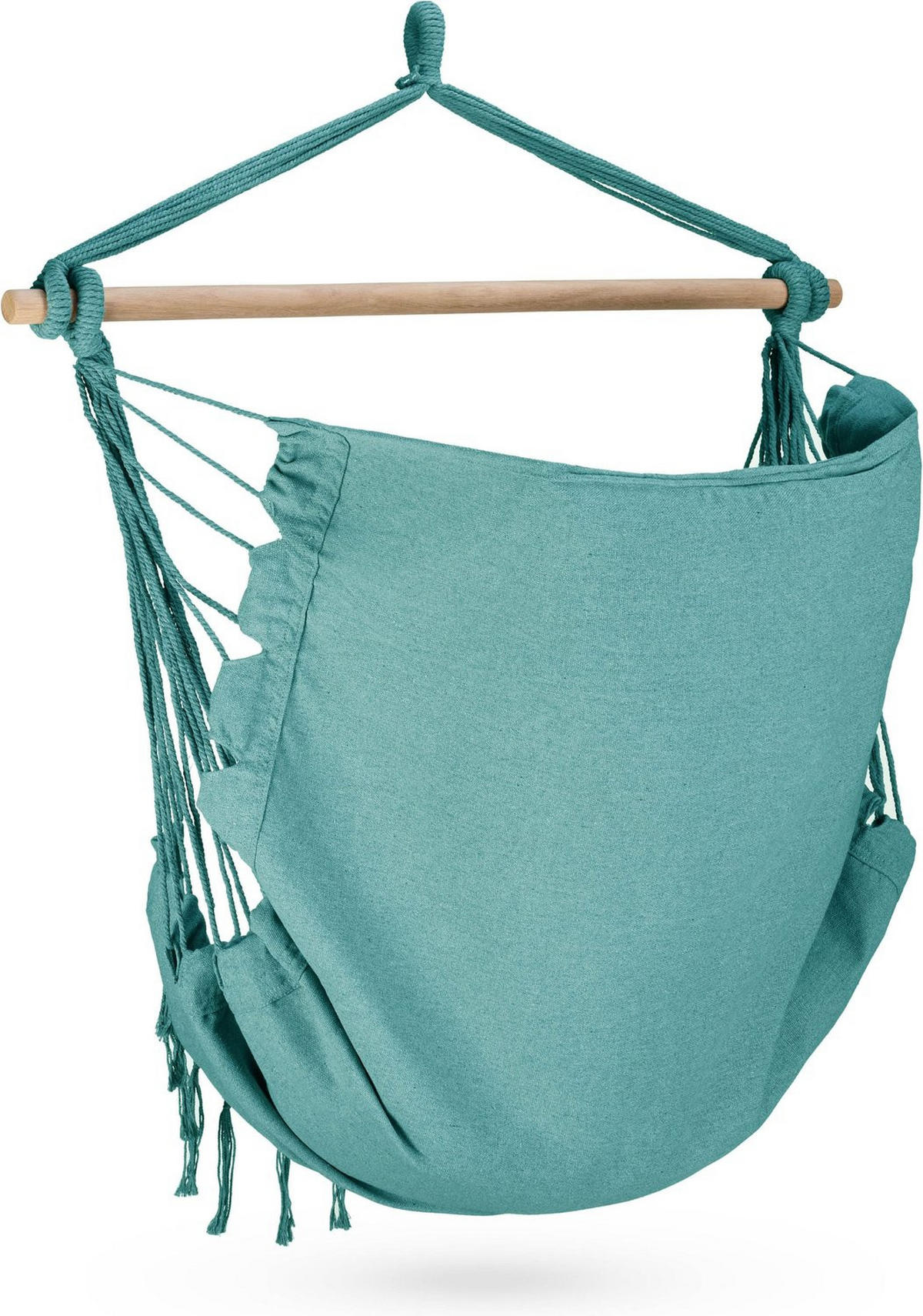 HÄNGESESSEL mit 3 Kissen 75/100/130 cm, bis 140 kg - Grün, Textil (100/130/75cm) - Outtec