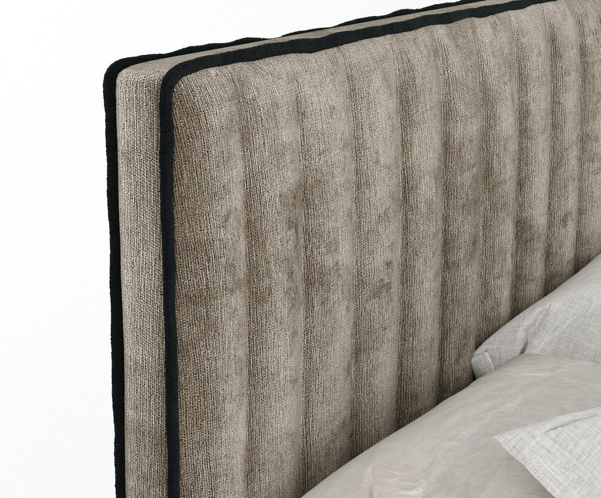 BOXSPRINGBETT Nocturne Beige 200/200 cm - Beige/Schwarz, Holz/Holzwerkstoff (200/200cm) - Maison de Reve