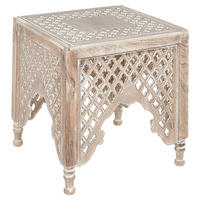 BEISTELLTISCH heller Holzfarbton quadratisch 40/40 cm Kadma - Hellbraun, Holz (40/40/40cm) - Beliani