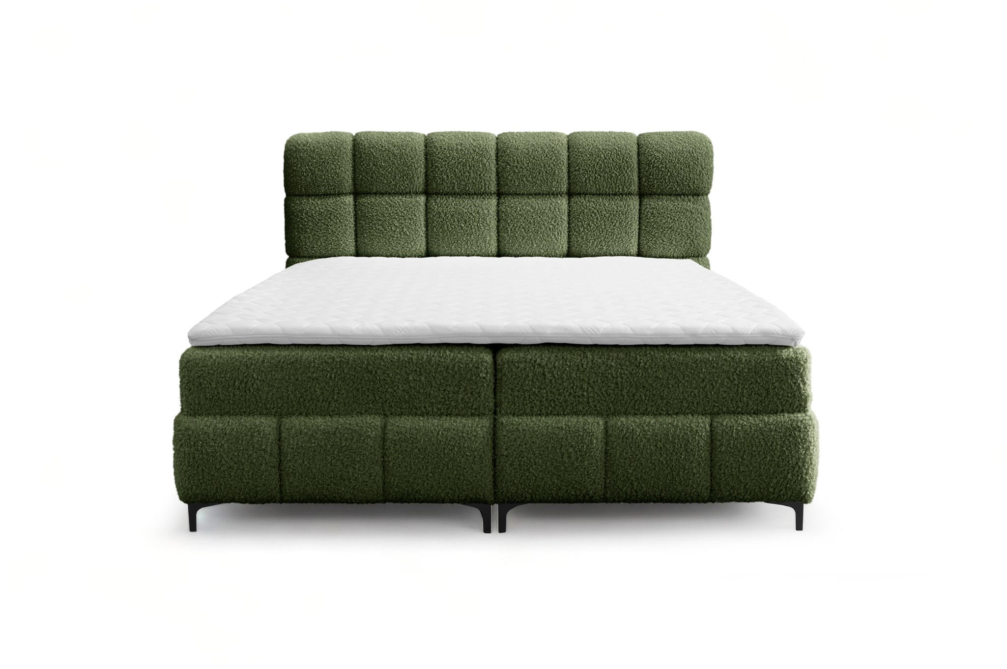 BOXBETT Sophie In Rolf - Dunkelgrün, Holzwerkstoff/Textil (100/200cm) - Fun Möbel