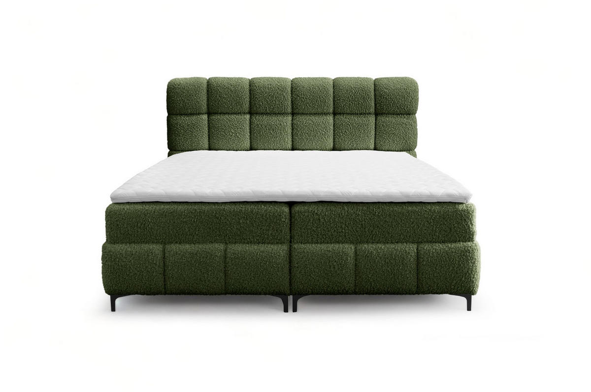 BOXBETT Sophie In Rolf - Dunkelgrün, Holzwerkstoff/Textil (100/200cm) - Fun Möbel