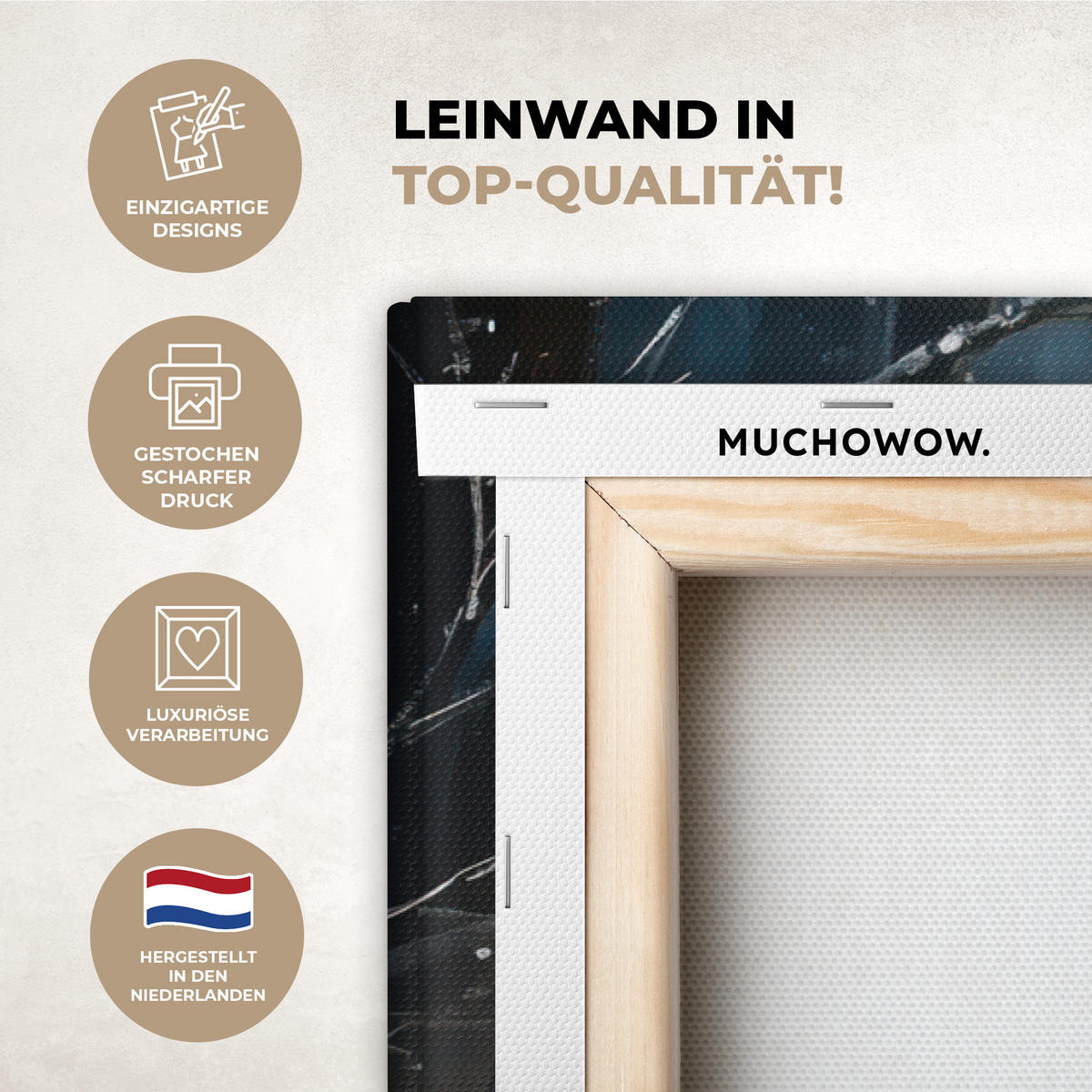 LEINWANDBILD Schneemann - Schnee - Winter - Wald Wohnzimmer 120x80 cm - Hellblau, Textil (120/80cm) - MuchoWow