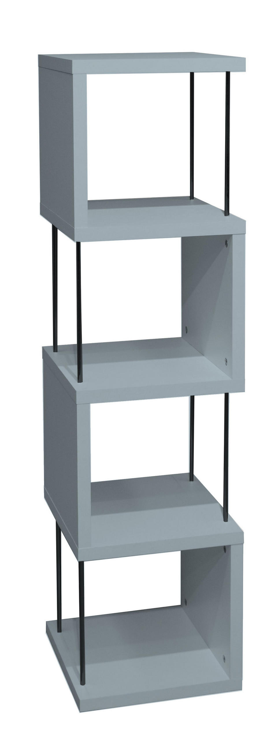 REGAL Elga 33x33x126 aus Holzwerkstoff in der Farbe aqua matt lack - Blau, Kunststoff (33/126/33cm) - 58aufmkessel