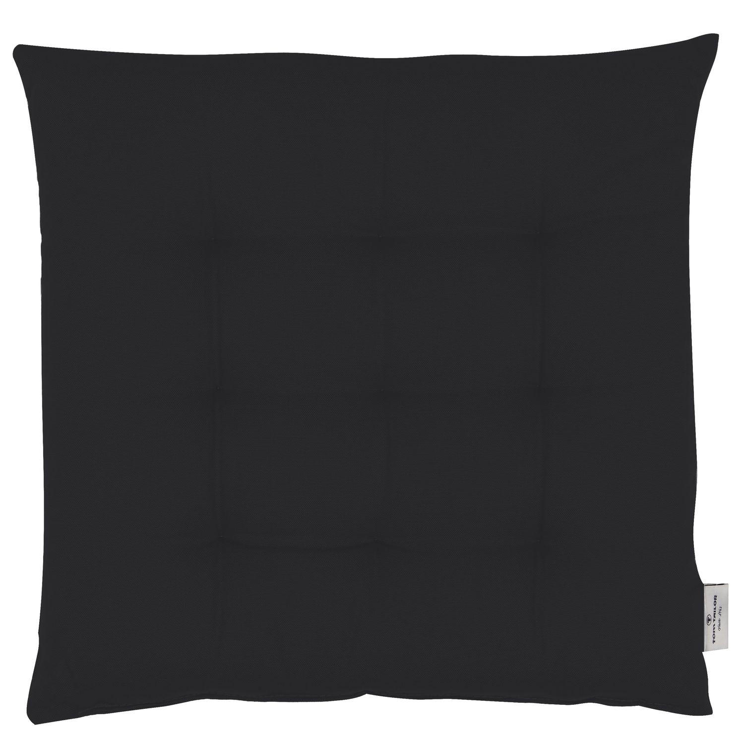 SITZKISSEN MIT 9 PUNKT-STEPPUNG DOVE - Schwarz, Textil (40/40/5cm) - Tom Tailor