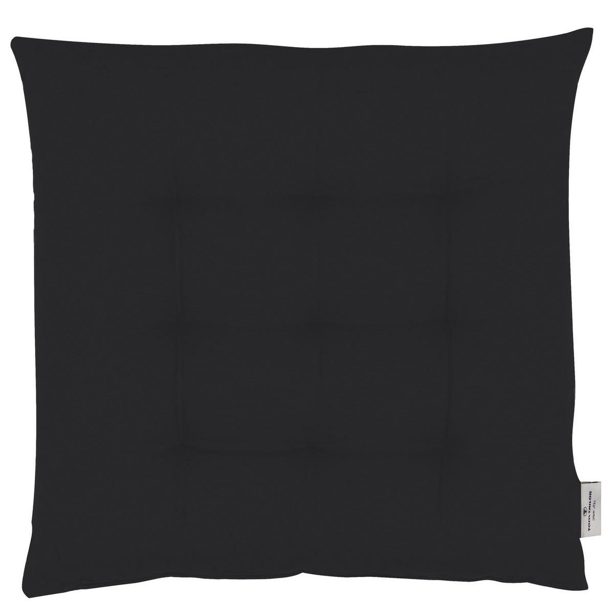 SITZKISSEN MIT 9 PUNKT-STEPPUNG DOVE - Schwarz, Textil (40/40/5cm) - Tom Tailor