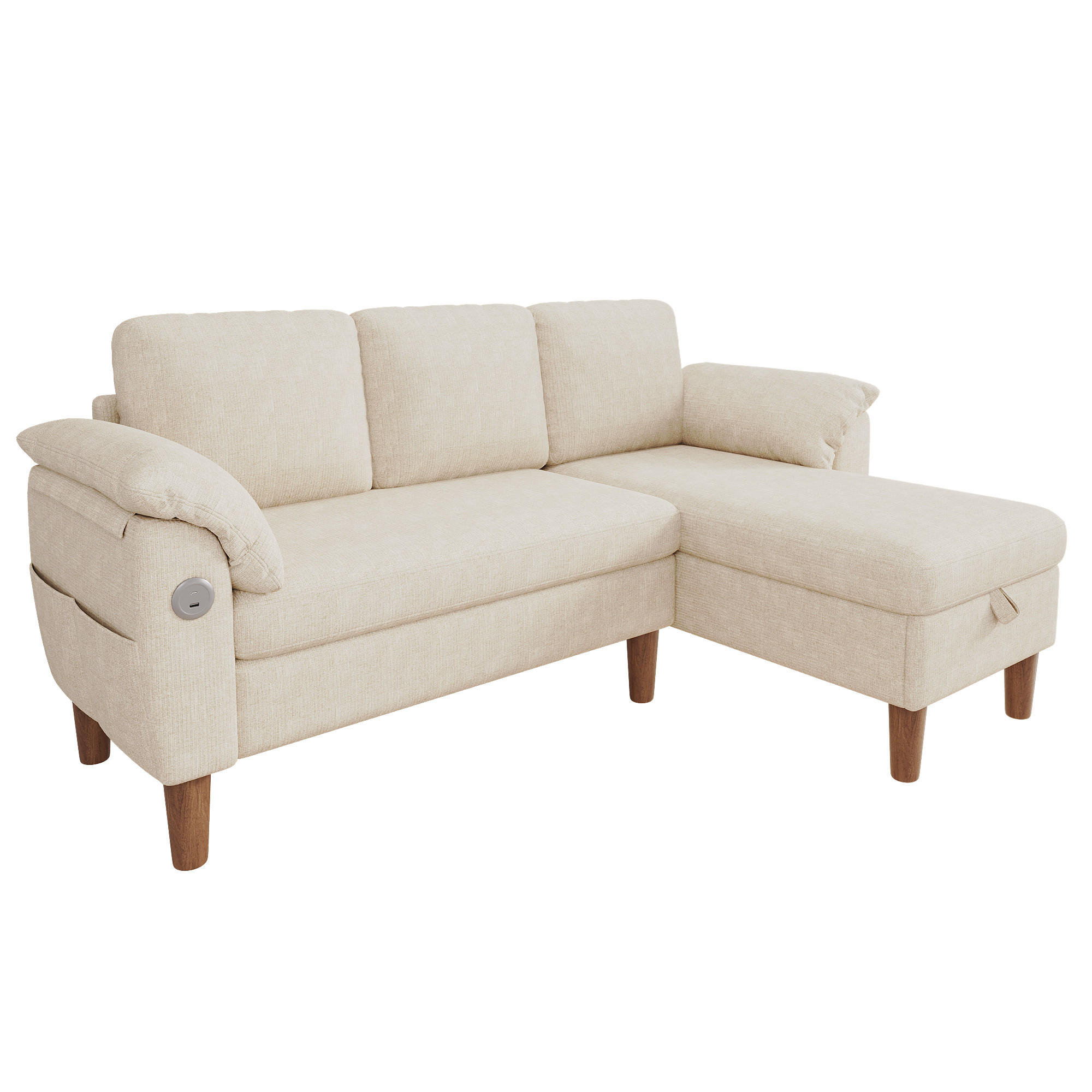 ComfortXL Ecksofa Beige 181x125 cm