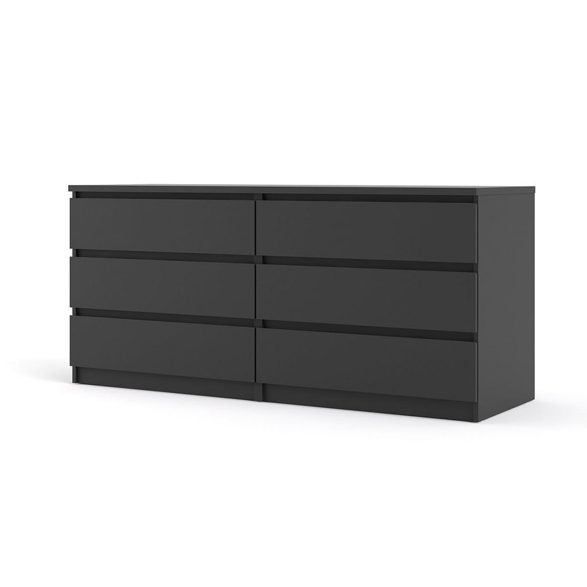 KOMMODE Schwarz - Schwarz, Holzwerkstoff (154/70/50cm) - ebuy24