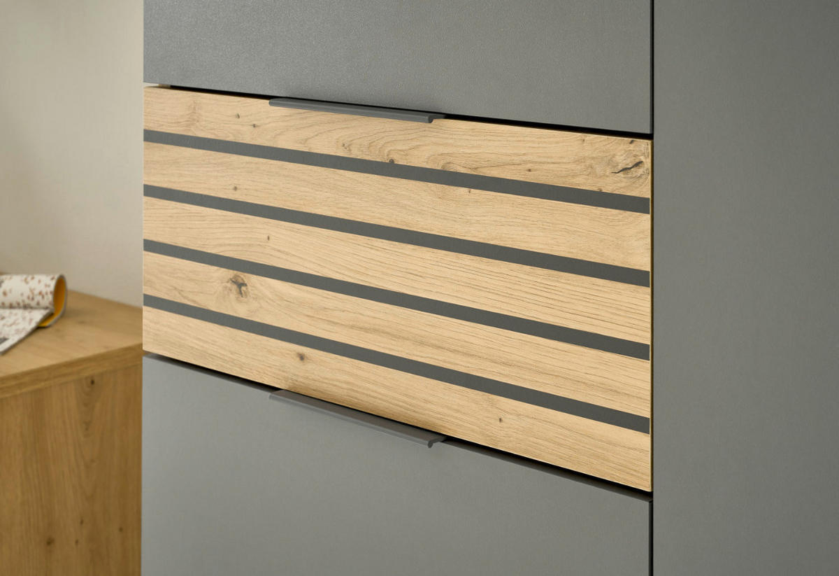 GARDEROBE 5-teilig in 290/200/38 cm - Grau, Holz (290/200/38cm) - moebel dich auf