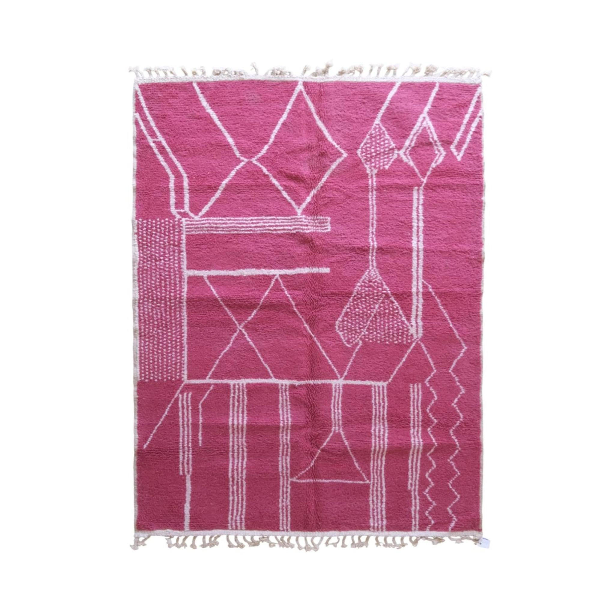 BERBERTEPPICH aus reiner Wolle 184x 253 cm - Pink, Naturmaterialien (184/253cm) - AFK Living