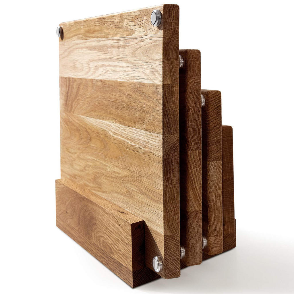Thumbnail - Konsimo® Schneidebrett, Eiche, Holz, 40x8 cm, FSC 100%, Hergestellt in Europa, Küchenzubehör, Schneidebretter