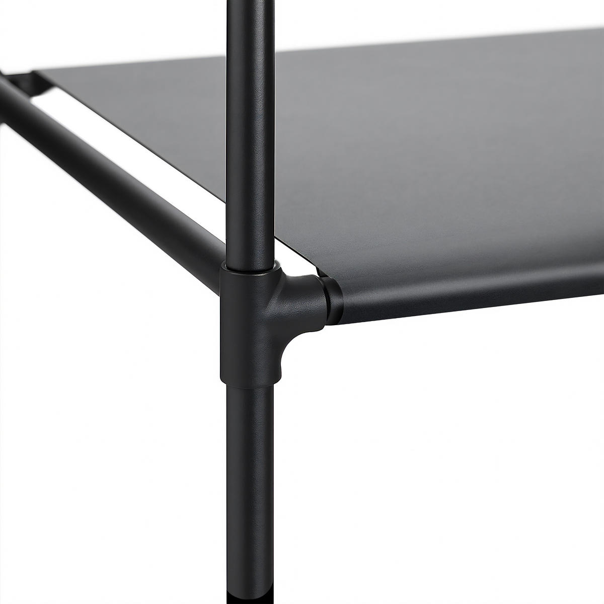 ECKSCHRANK - Schwarz, Kunststoff/Textil (130/170/86cm) - Relaxdays
