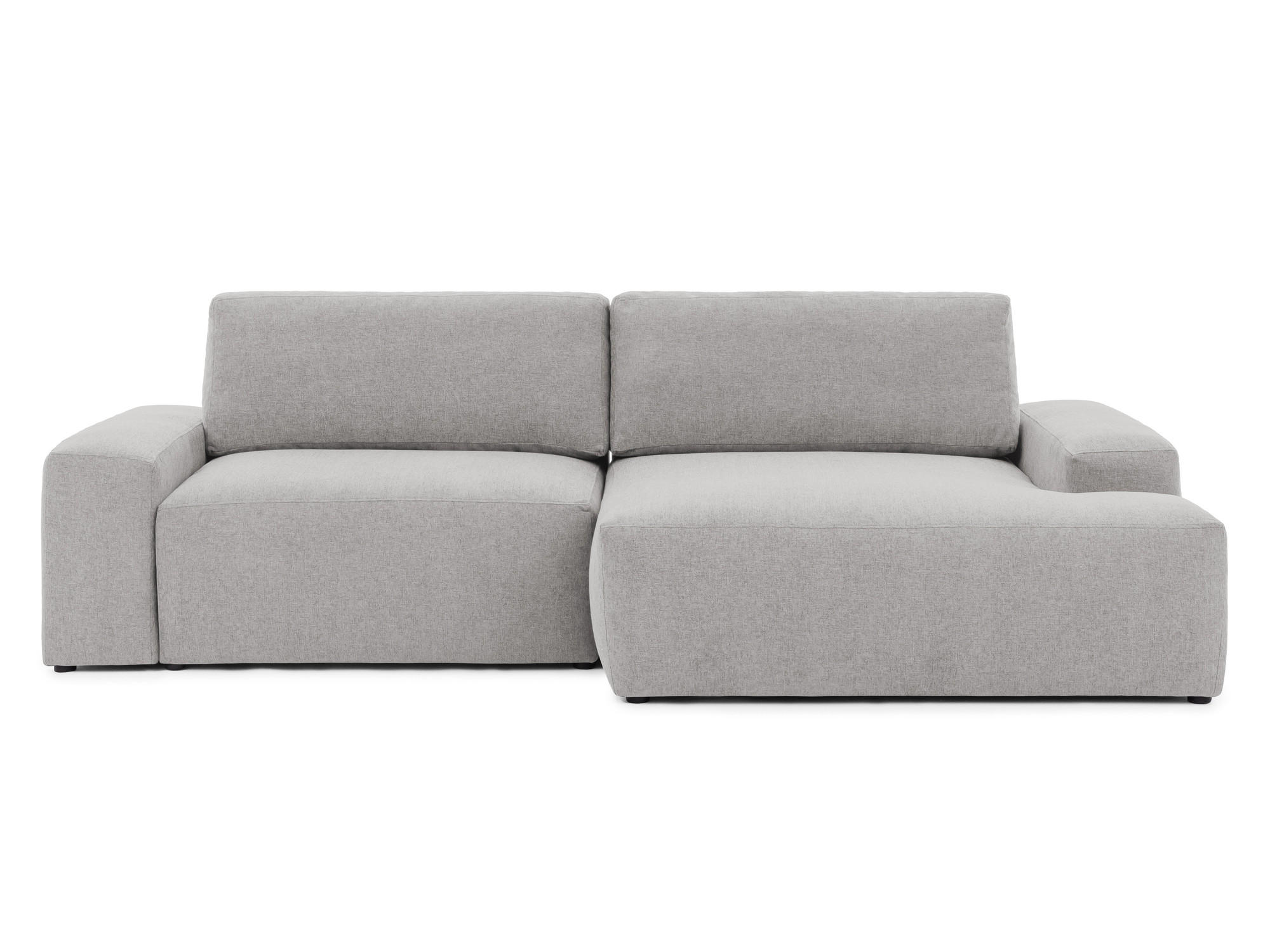 S-Style Ecksofa Hellgrau 264x137 cm