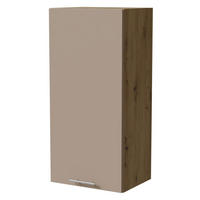 HÄNGESCHRANK Brerra W4/45 Eiche Artisan / RAL 1019 graubeige Matt 45 / 32,5 / 96cm - Graubraun/Eiche Artisan, Holz/Holzwerkstoff (45/96/32.5cm) - Feldmann-Wohnen