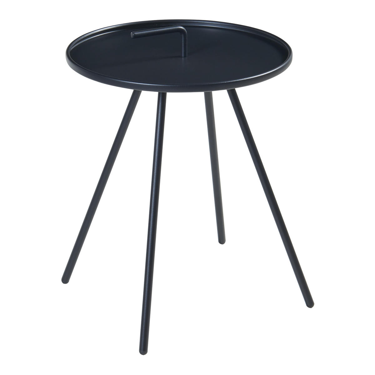 GARTEN-BEISTELLTISCH Fosen - Schwarz, Metall (42/42/55cm) - [en.casa]