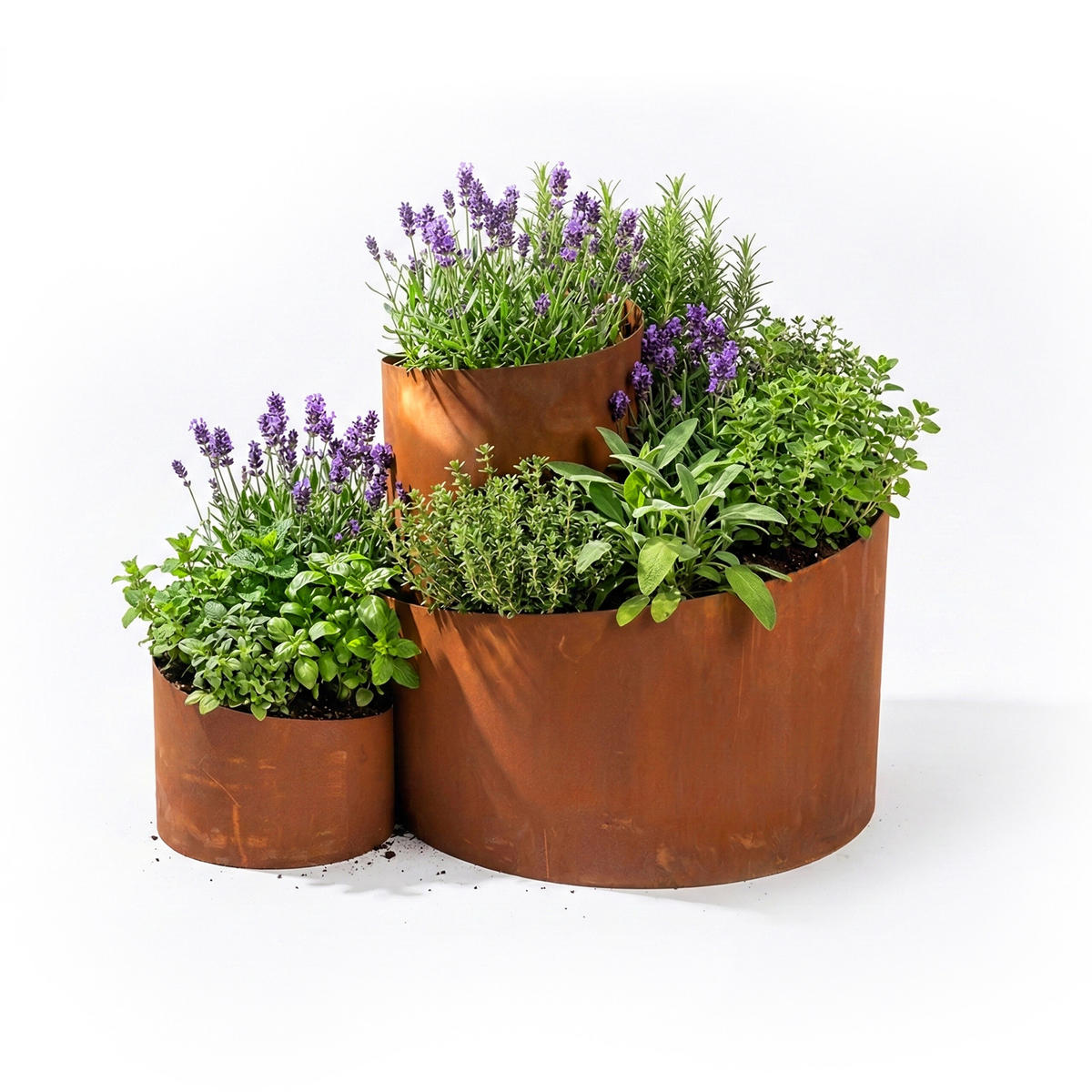 KRÄUTERSPIRALE - Braun, Metall (61/43/41cm) - Relaxdays