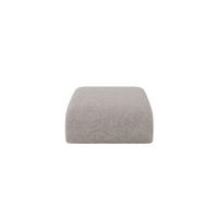 POUF MIRA-PUF 91x89x40 Hellgrau cm Velours Modular Sitzhocker - Hellgrau/Schwarz, Holzwerkstoff/Kunststoff (91/40/89cm) - ALTDECOR