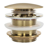 WANNE Stöpsel Klik-klak Rea Brush Gold - Goldfarben, Metall (7/6/7cm) - REA
