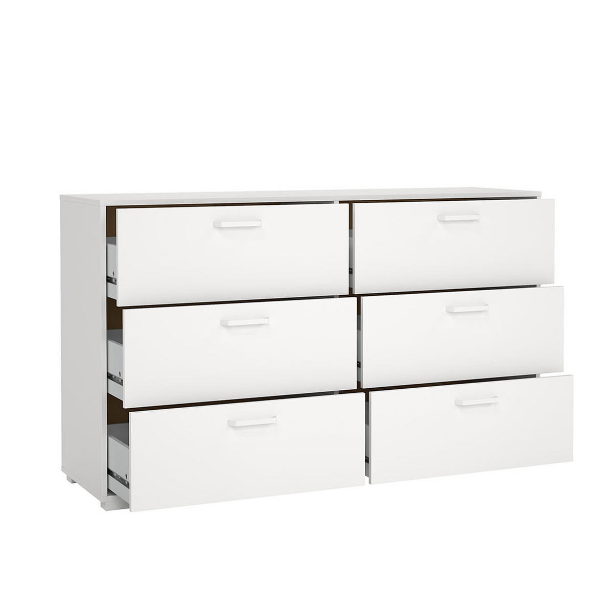 KOMMODE, Sofia, Weiß, Holzwerkstoff, 139 x 40 x 83 cm - Weiß, Holzwerkstoff (139/83/40cm) - ebuy24