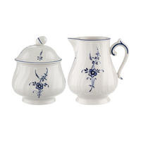 MILCH- UND ZUCKER-SET Vieux Luxembourg weiß-blau 2er Set - Blau/Weiß, Keramik (1/1/1cm) - Villeroy & Boch
