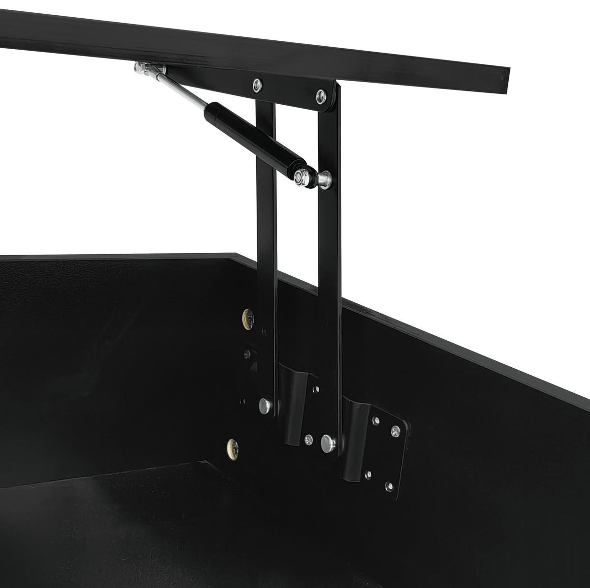 COUCHTISCH 100/50/45 cm in Schwarz aus Spanplatte mit LED-Beleuchtung und Stauraum - Schwarz, Holzwerkstoff (100/50/45cm) - OKMYHOME
