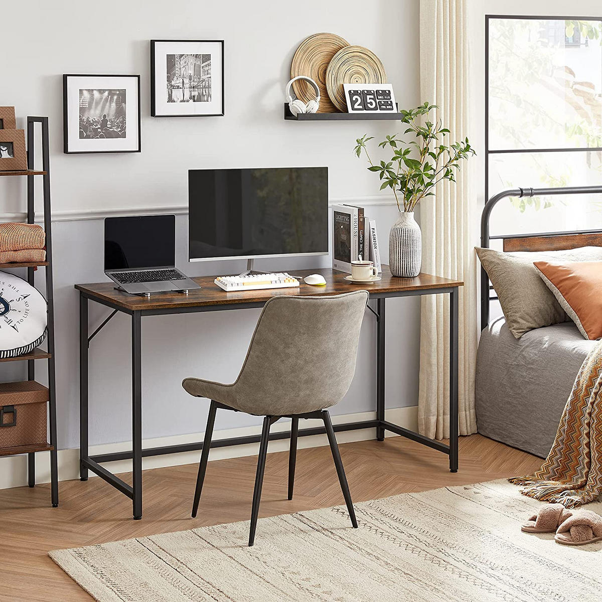 SCHREIBTISCH LUANDA - Braun, Holzwerkstoff (140/60/75cm) - Hansiro