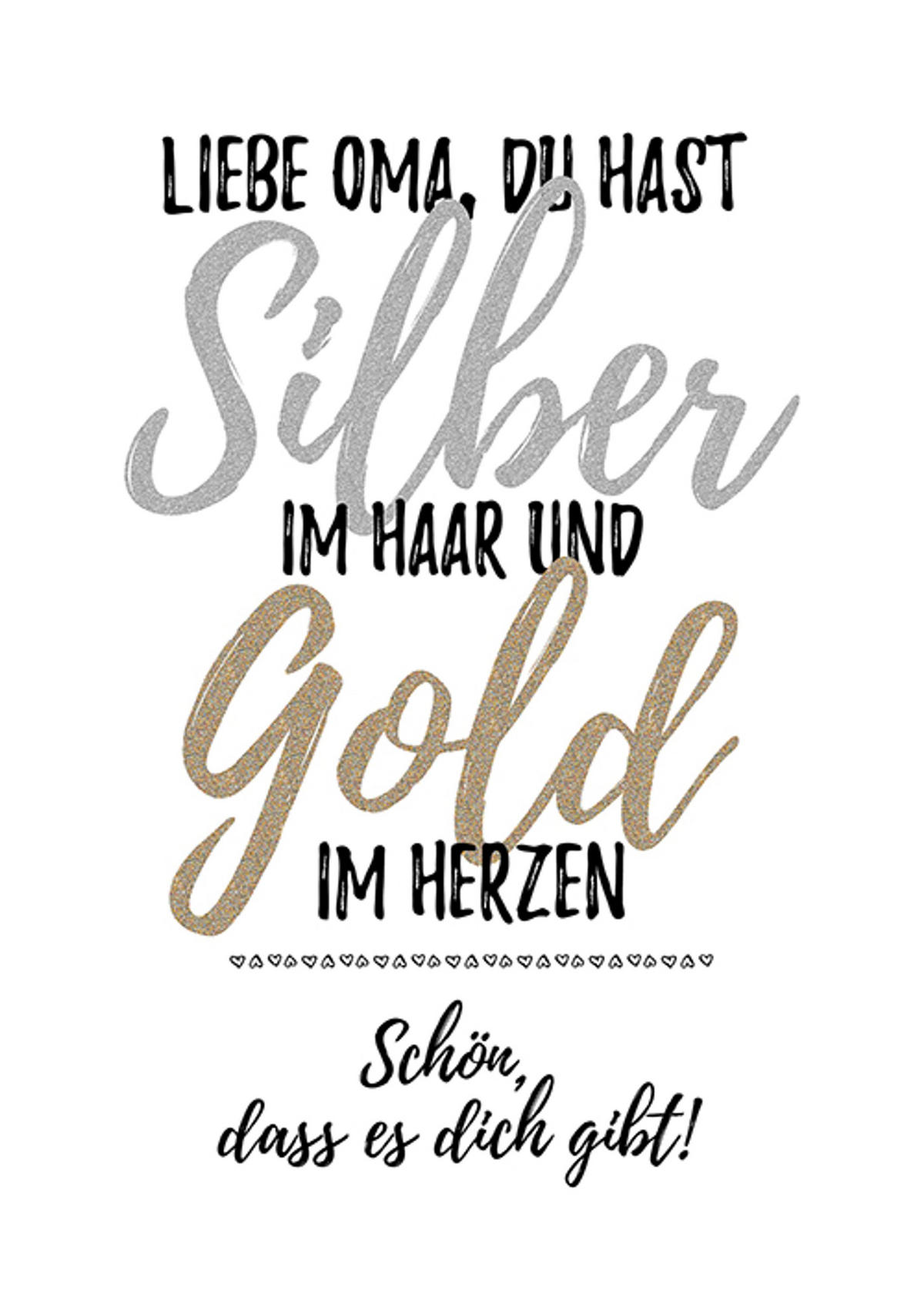 POSTER DIN A4 21x29,7 cm Geschenk Oma Spruch - Gelb, Papier (21/29.7/2cm) - artissimo
