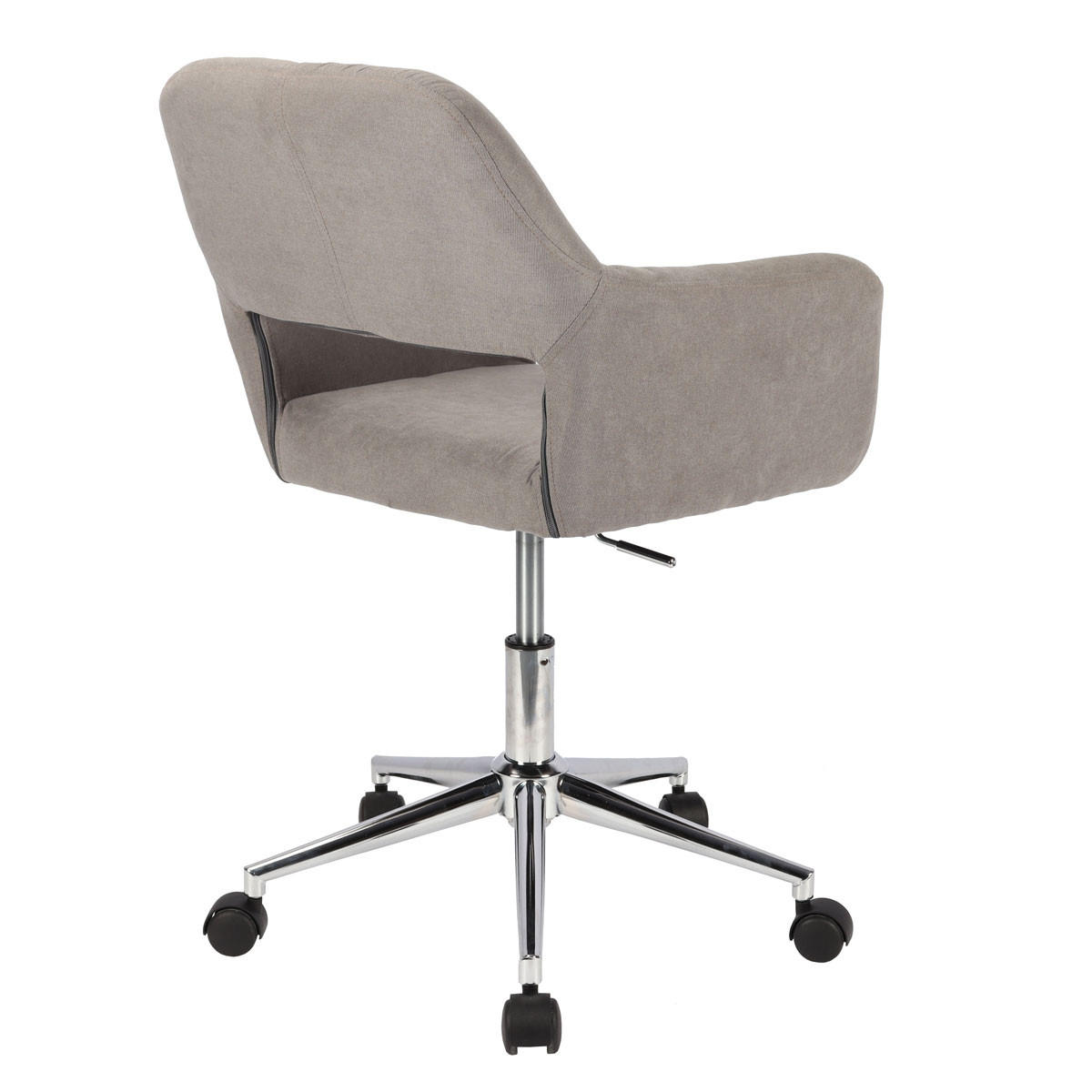 SCHREIBTISCHSTUHL JILL Grau - Hellgrau, Textil (56/85/42cm) - SVITA
