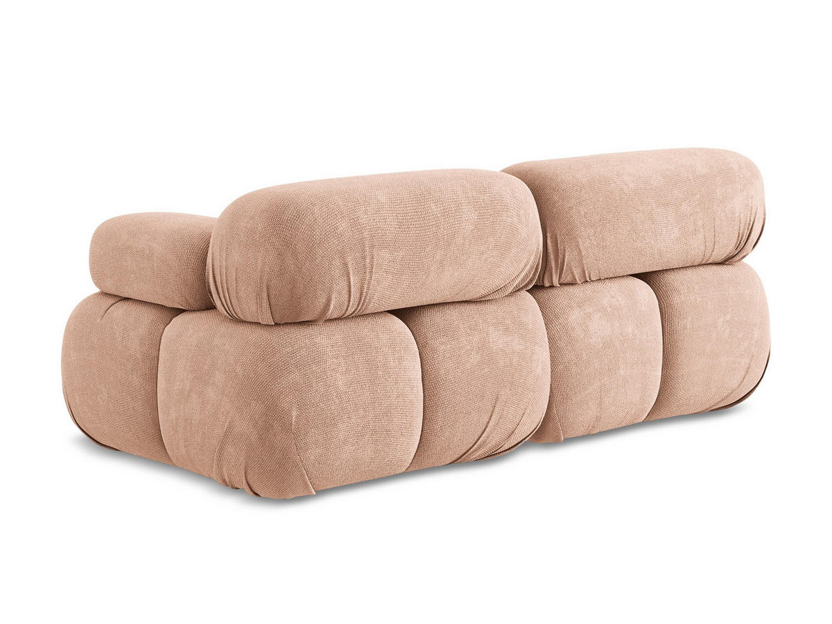 2-SITZER-SOFA Chenille Stoff Pink - Pink/Koralle, Kunststoff/Textil (190/70/96cm) - Makamii