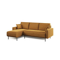 ECKSOFA Arthur - Goldfarben, Textil (224/91cm) - Divani.store