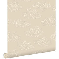 TAPETE kleine Wolken 53 cm x 10.05 m - Beige, Papier (53/0.1cm) - ESTAhome