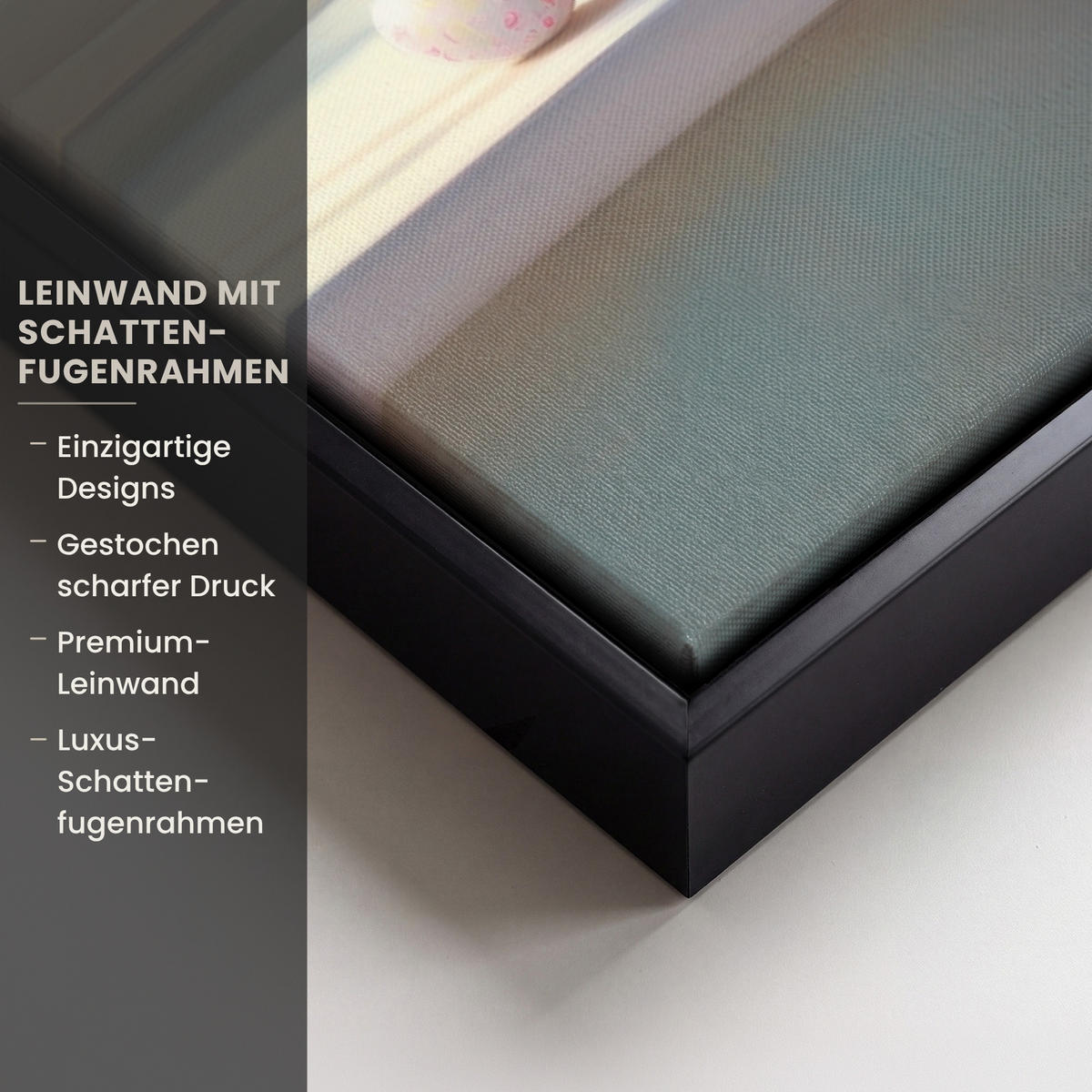 LEINWAND Bilder mit Rahmen - Stillleben - Vase - Osterzweig - 40x60 - Hellblau, Textil (40/60cm) - MuchoWow